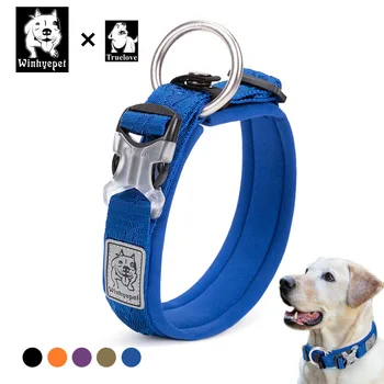

Truelove Pet Dog Collar Nylon Training Running Pet Designer Dog Collars Reflective Webbing Pitbulls Collerette Chien Confortable