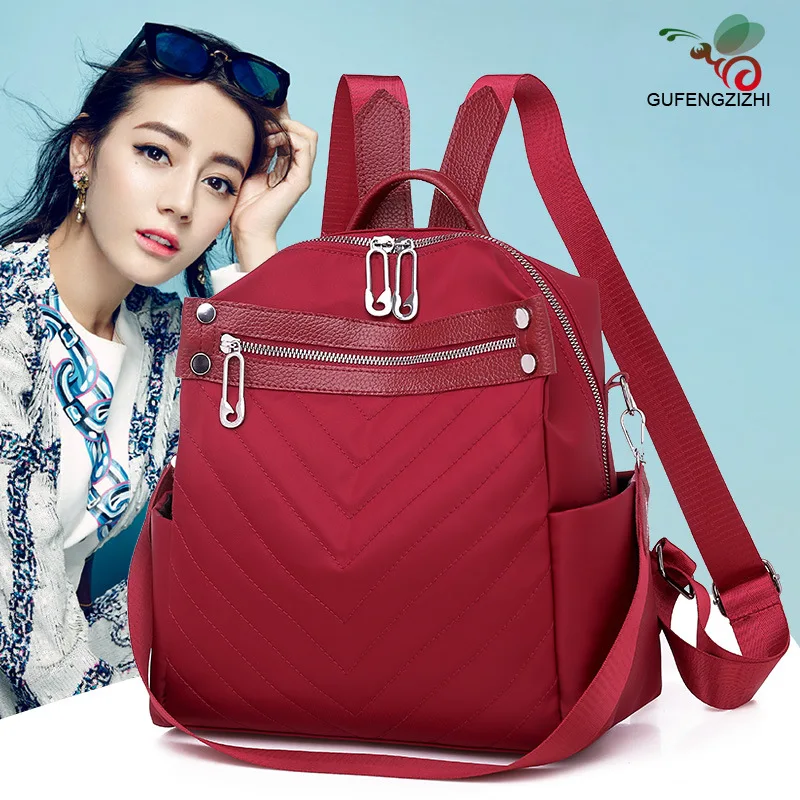 

2019 New Style Oxford Cloth Backpack Women's Fashion Korean-style Versatile Cool Casual Large-capacity Backpack