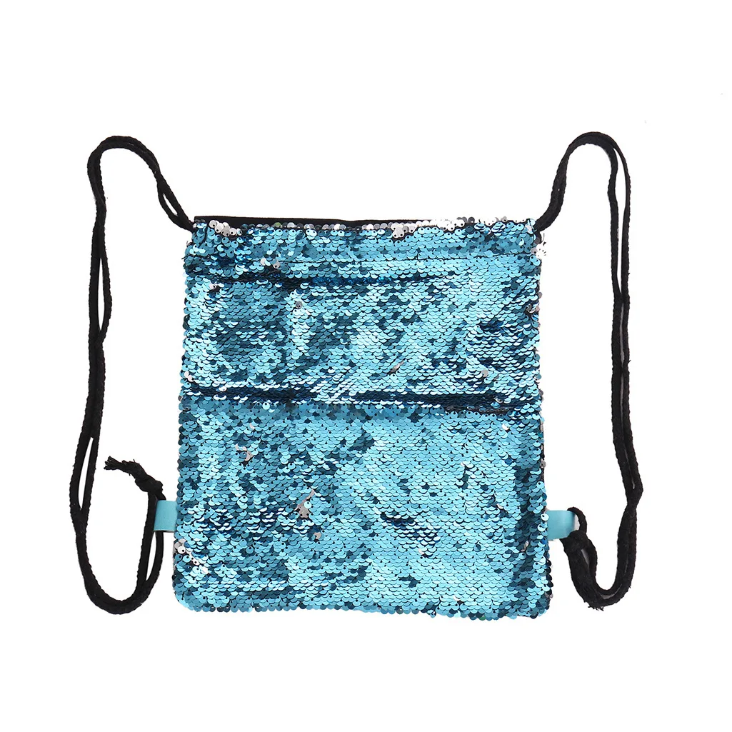 Bz901 Symphony Color Changing Sequin Fashion Women's Drawstring Bag Backpack Outdoor Sports Backpack