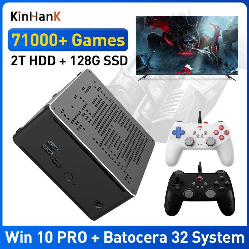 Retro Video Game Console Super Console Mini Pc Box Built In Game For Ps3 Ps2 Ps1 Dc Psp Game Cube Ss Hd Dp Dual Screen Video Game Consoles Aliexpress