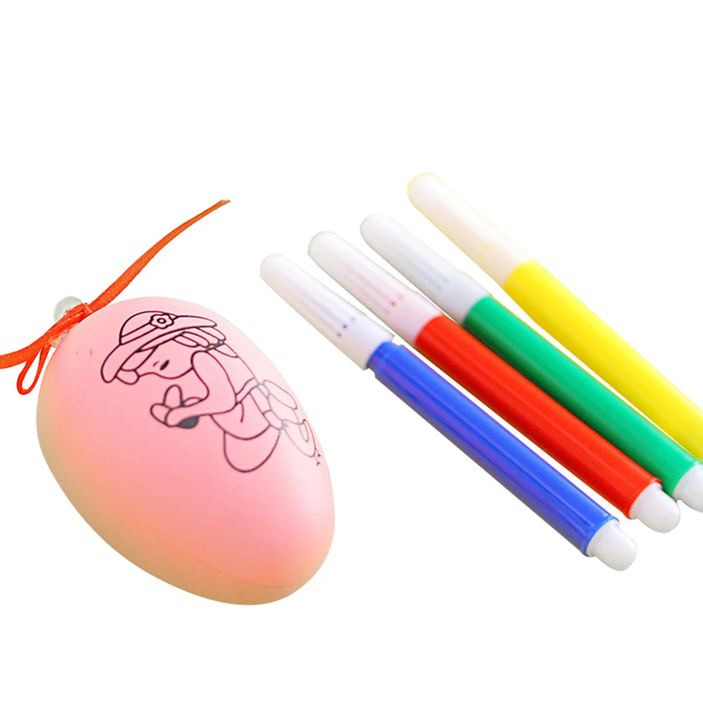 low cost  Funny Hand Painted Easter Eggs Pen DIY Painting Hanging Decor Kids Children Toy New