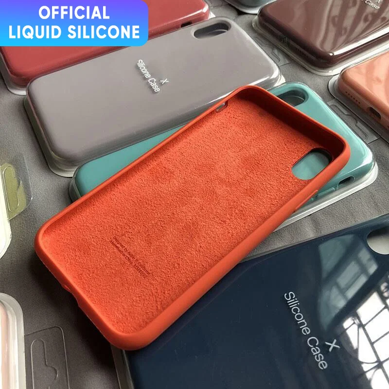 Официальный чехол для телефона из жидкого силикона iphone 12 11 Pro Max Mini X XS MAX XR 7 8 6S Plus SE