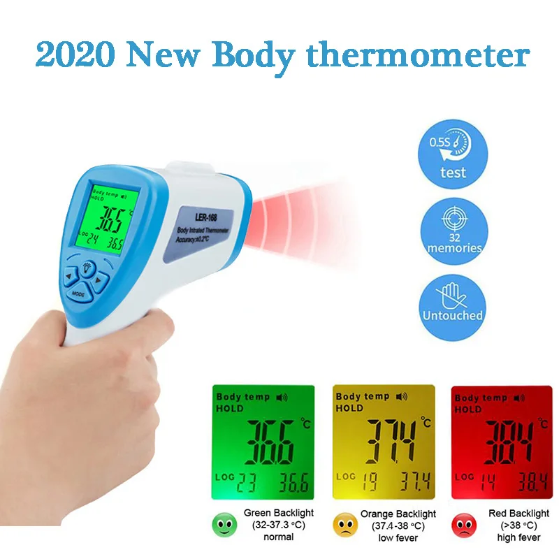 

New Muti-fuction Baby/Adult Digital Termometer Infrared Forehead Body Thermometer Gun Non-contact Temperature Measurement Device