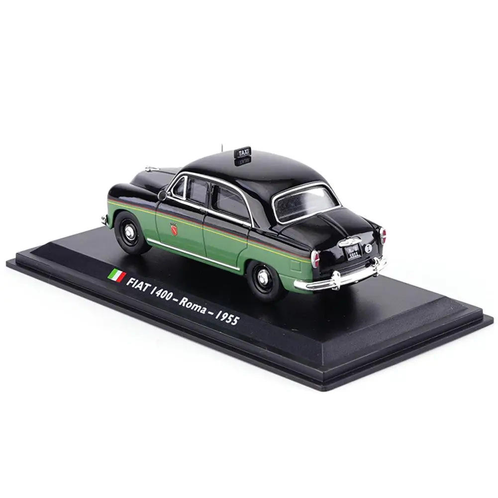 1:43 Classic Roman Taxi Alloy Car Model Toy With Display Case Collected Toys Alloy Plastic Rubber High Simulation Birthday Gifts