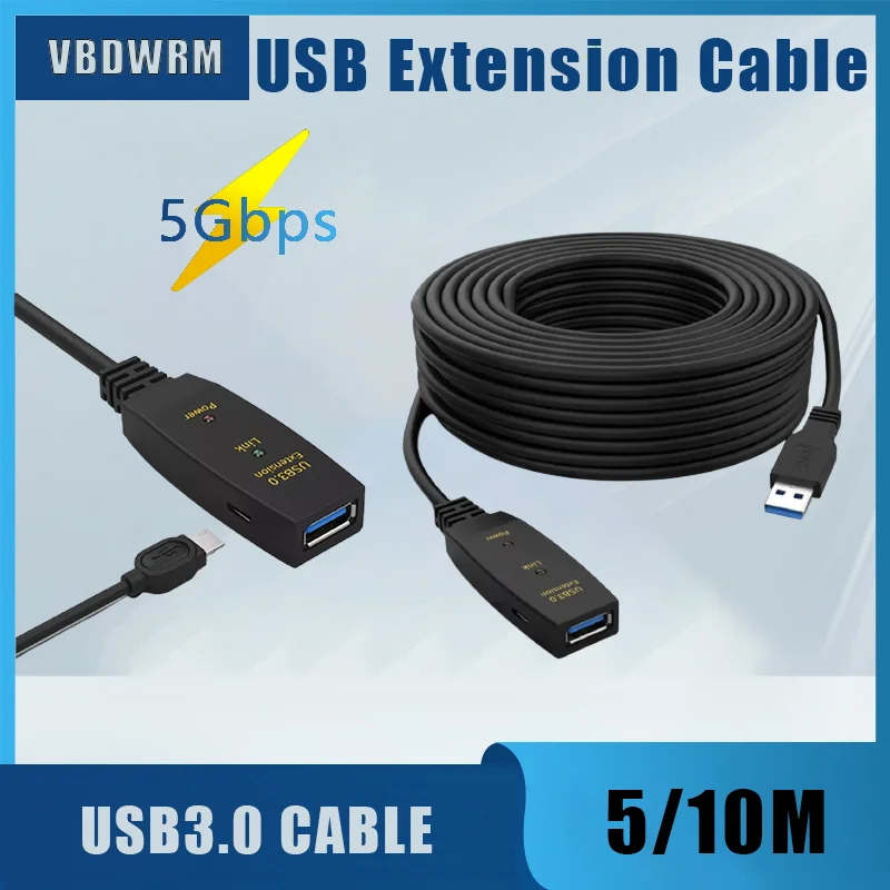 Active USB 3.0 extension cable 10M with amplifier Powered 10m usb male to female cord | Компьютеры и офис