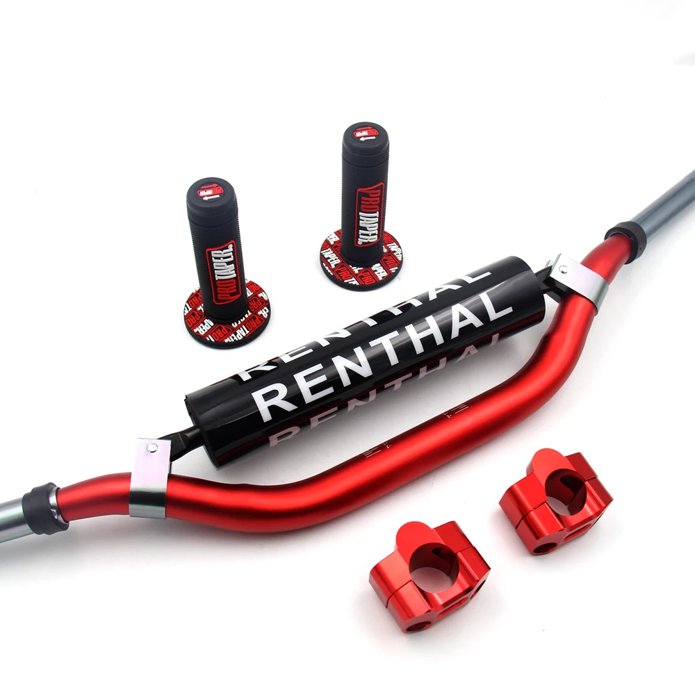 red-A Руль PRO Taper Pack Fat Bar 1-1/" Dirt Pit Bike, руль для мотокросса, 810 мм, длина 28 мм, PRO aluminum - Цвет: red-A