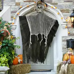 Череп Хэллоуин висящий дом с привидениями висячий Грим жнец бутафория для Хэллоуина домашняя Дверная панель клуб Хэллоуин украшения