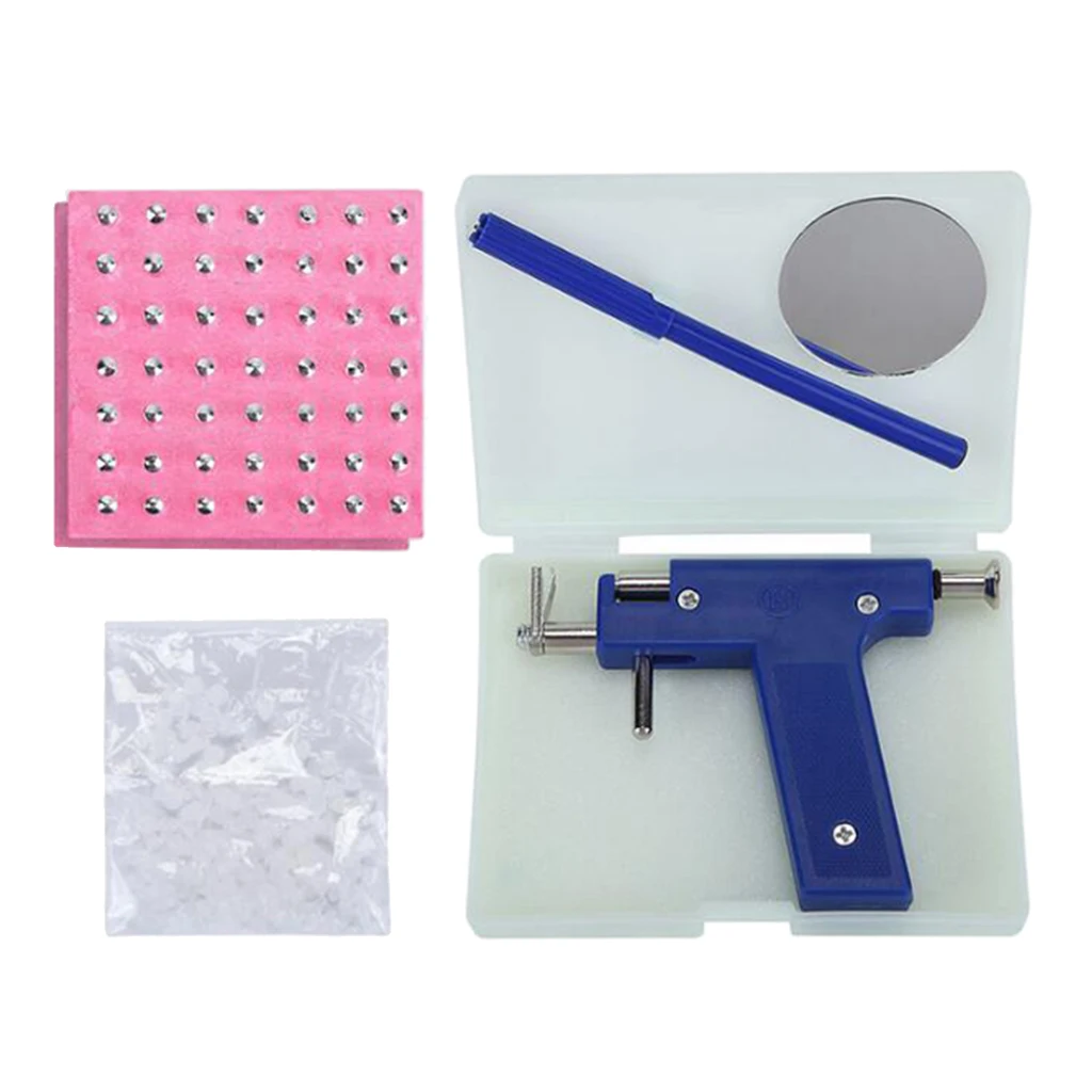 1Set Ear Nose Navel  Gun Kit Tool Men Earring Studs DIY Findings