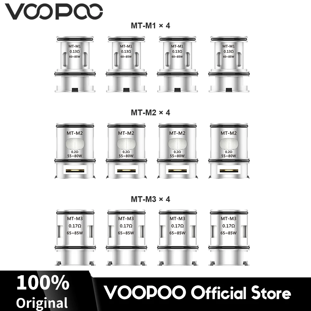 12 шт. оригинальные катушки бака VOOPOO Maat 0.13ohm 0.17ohm 0.2ohm сердечники головки для Alipha Zip