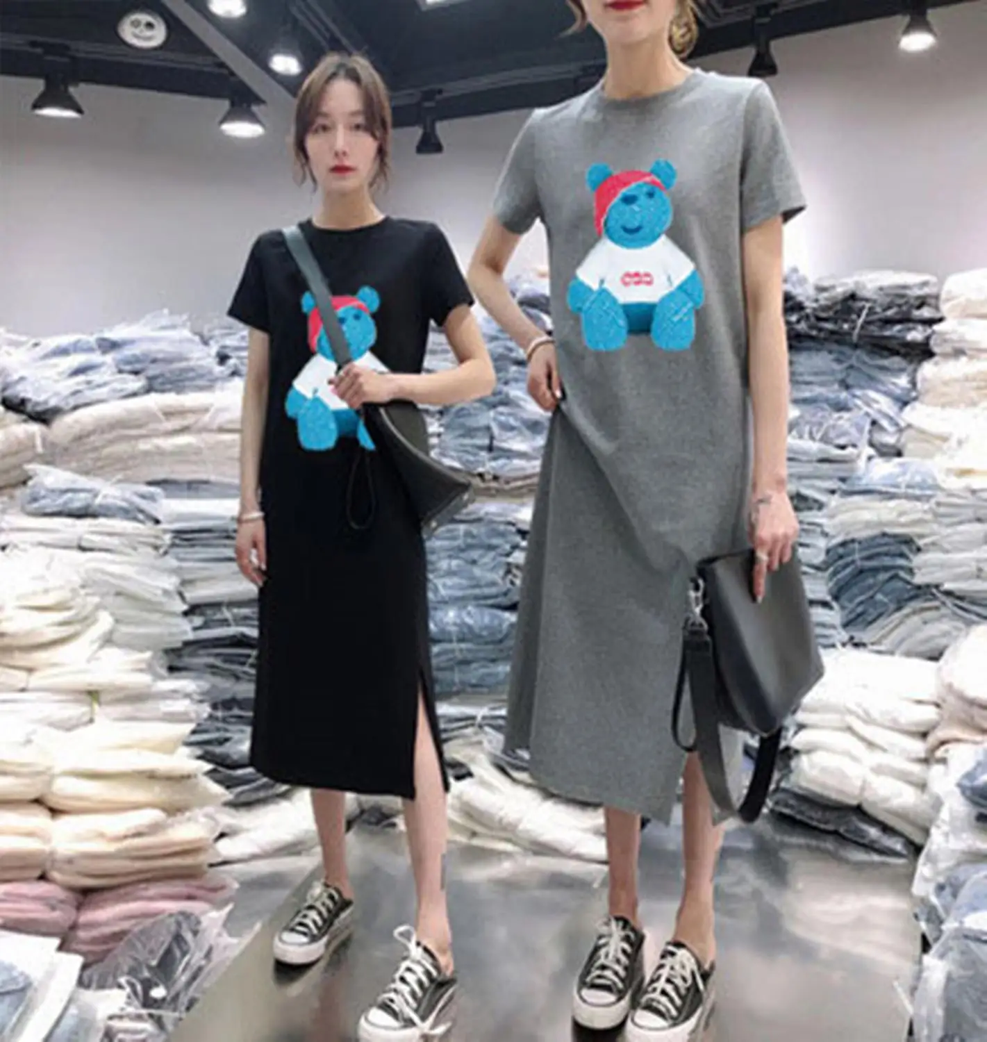 Harajuku одежда летняя повседневная футболка большого размера средней длины с