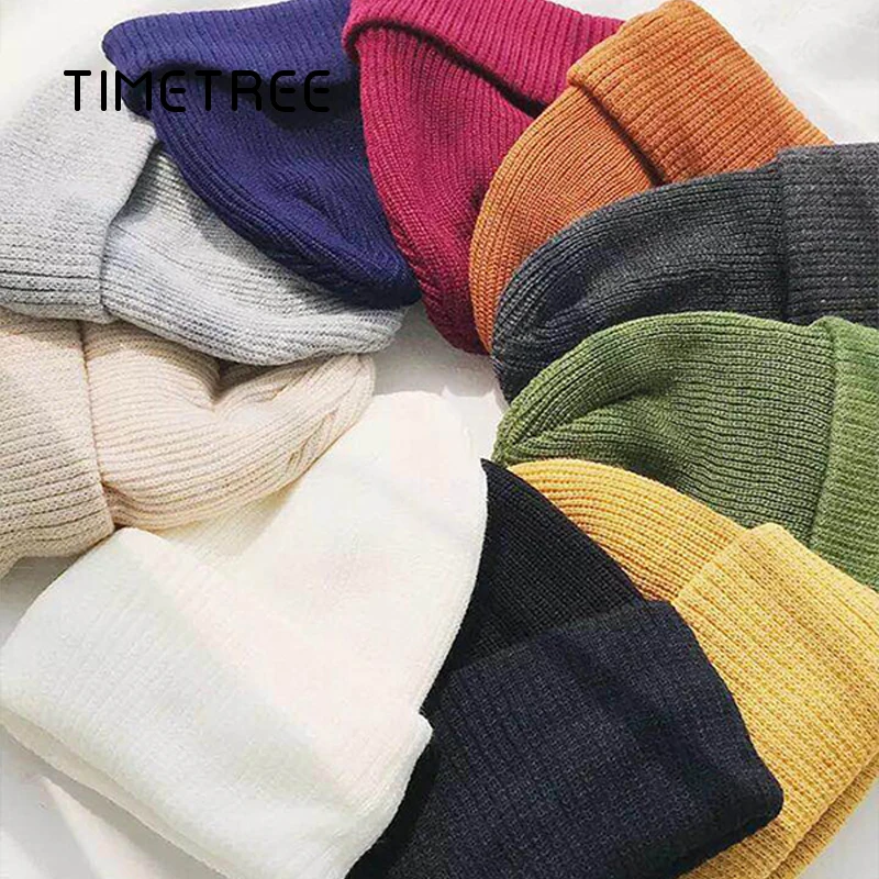 Модные однотонные толстые плюшевые ветрозащитные женские вязаные зимние теплые