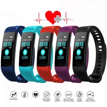 

Y5 Smart Bracelet Heart Rate Blood Pressure Monitor Tracker Fitness Tracker Smart Wristband Waterproof Smart Watch Pedometer