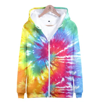 

3D Tie Dye Flashbacks Hoodie Fashion Men Women Colorful Psychedelic Zipper Hoodies Sweatshirt Streetwear 3d Printed Jacket Coat