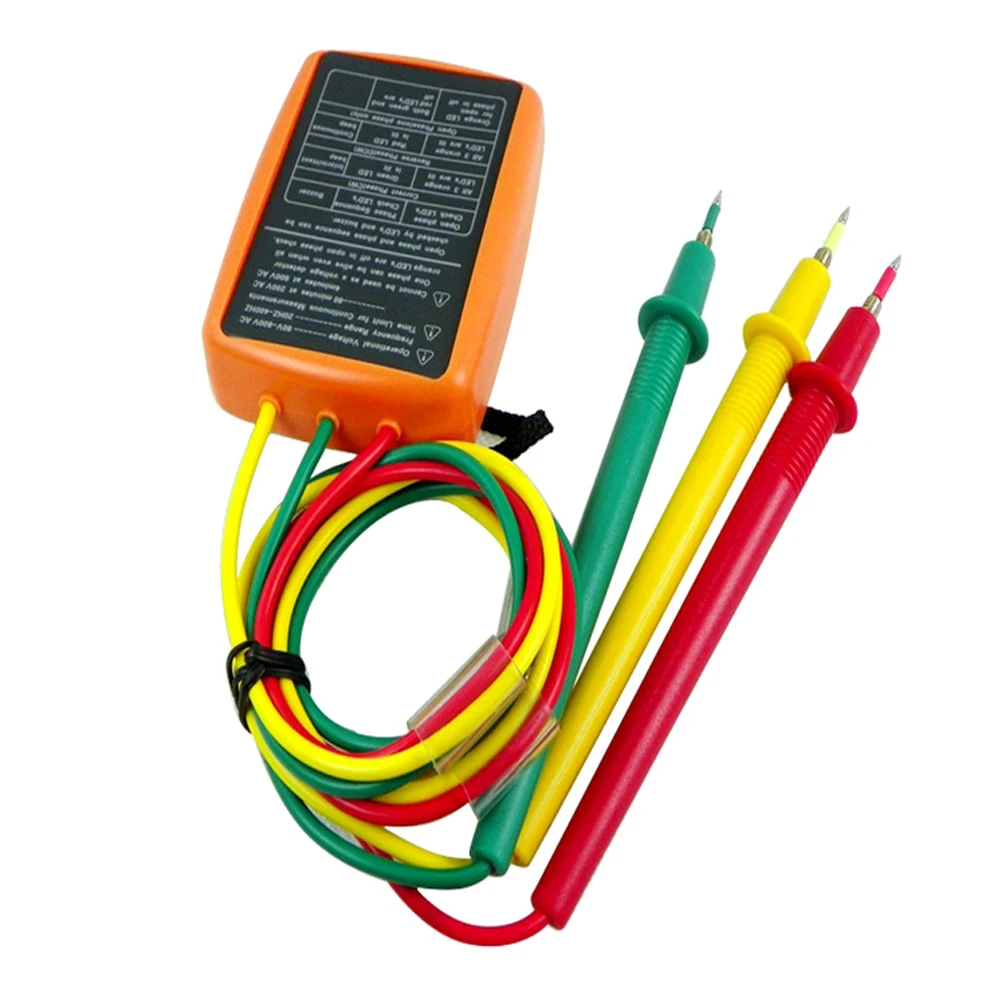 

Phase sequence tester Indicator 3Phase Rotation Tester Digital Phase Indicator Detector LED Meter 60V~600VAC Free Shipping