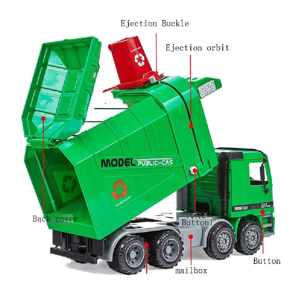 Green children's luminous toy gift sound music inertia cleaning car