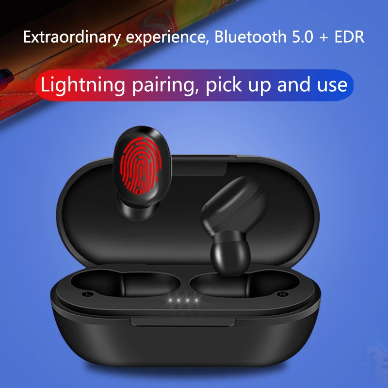 A6X TWS Mini Bluetooth 5 0 гарнитура с зарядным чехлом сенсором отпечатков пальцев