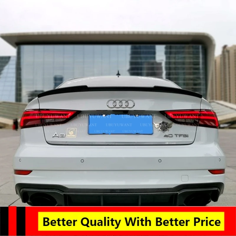 For Audi A3 Sedan 2014 2015 2016 2017 2018 S3 Spoiler ABS Material Primer Color Tail Wing Decoration Rear Trunk Car Spoilers | Автомобили