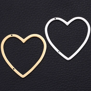 

6Pcs/Lot 40*40MM Heart DIY Pendants Charms Bracelets Without No Chain Handmade Womens Jewelry Findings Factory Wholesale Price