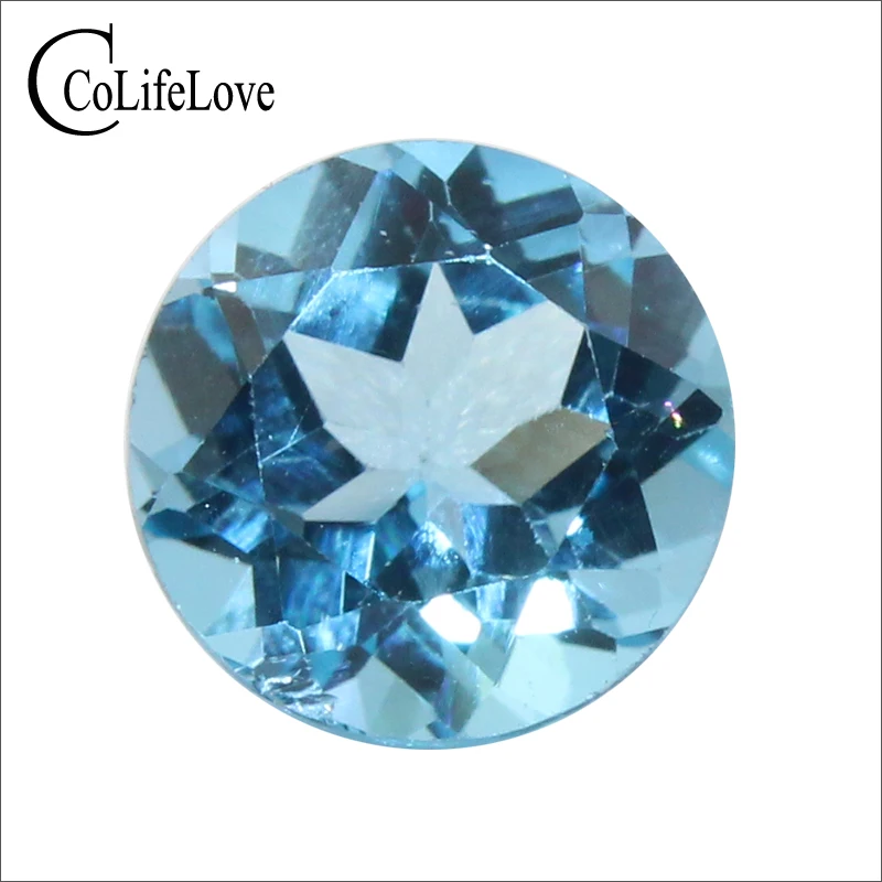 

8mm 2ct Natural Topaz Loose Gemstone for Ring Dazzling Round Brilliant Cut Natural Topaz Loose Gemstone