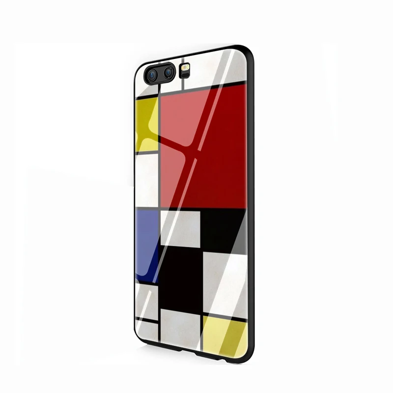 G8 EWAU Mondrian grid Art Design закаленное стекло телефон чехол для Huawei P10 P20 P30 Lite Pro P Smart - Цвет: G8