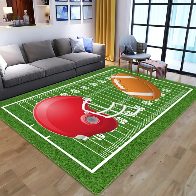 Tappeto e tappeto da calcio s per camera da letto soggiorno bambini 3D  calcio stampa modello tappeto grande per bambini gioca tappetino in schiuma  decorazioni per la casa - AliExpress