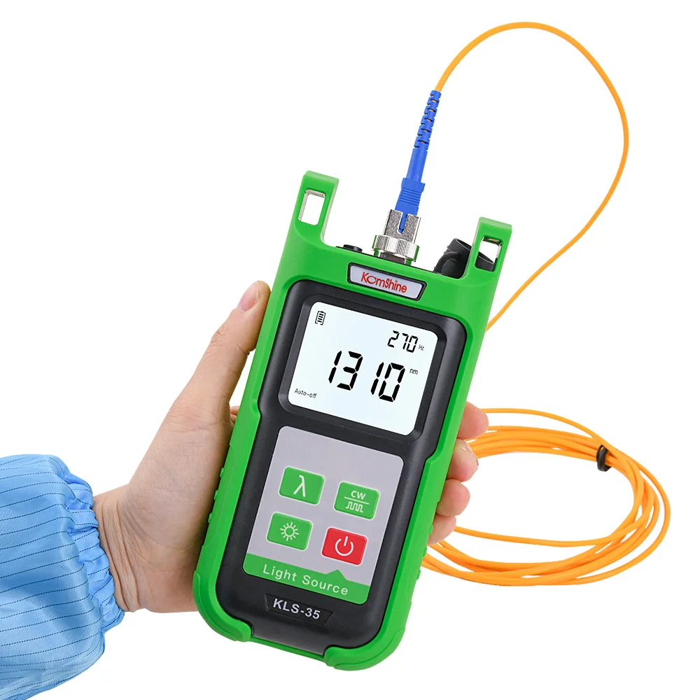 FTTH Tester fuente de luz de fibra optica Optic fiber light source KLS-35-P FTTx Fiber Laser Source 1310/1490/1550nm
