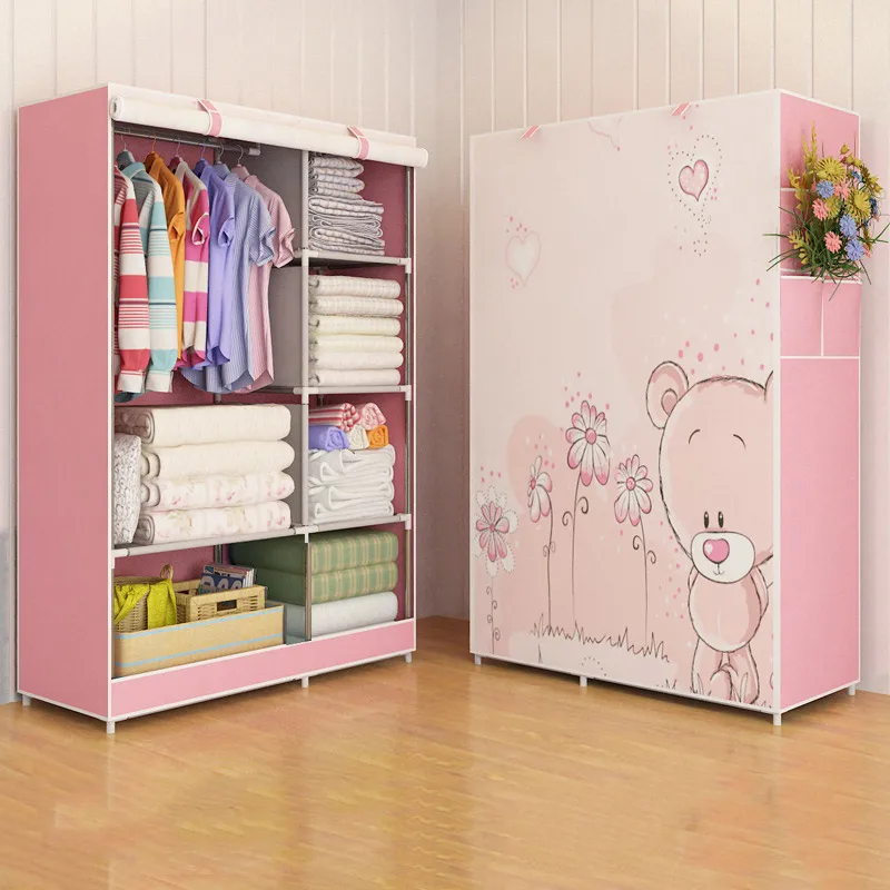 COSTWAY Cloth Wardrobe For clothes Fabric Folding Portable Closet Storage Cabinet Bedroom Home Furn