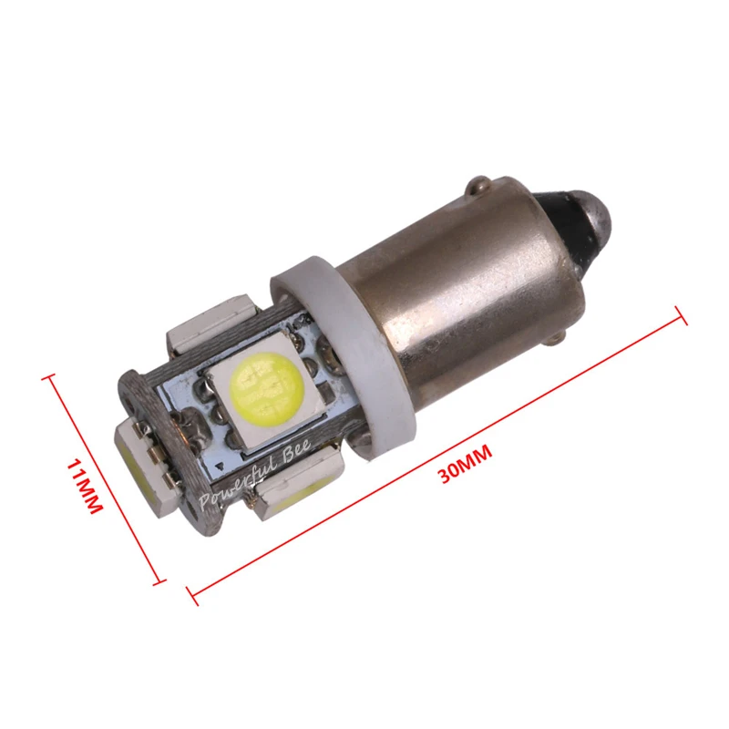 30 x BA9S T4W 5050 5SMD светодиодная фара для передних противотуманных фар мотоцикла DC12V