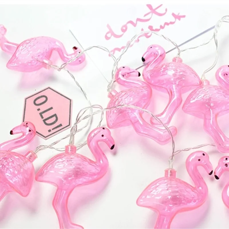 

LED Small Colored Lights String Lights Room Bedroom Dormitory Romantic Decoration Flashing Light Flamingo Lighting Chain New Yea