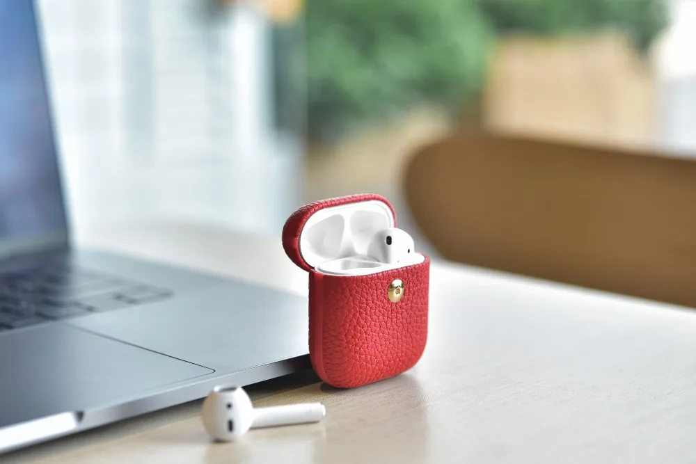 Чехол из натуральной кожи для Apple AirPods, беспроводные наушники, чехол для Air Pods 1 2, чехол для наушников, зарядная коробка, чехол