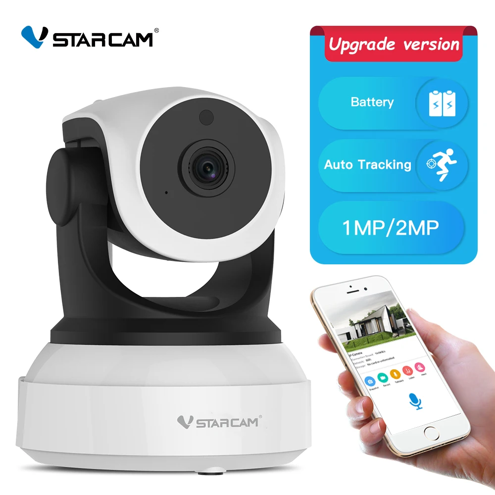 Камера видеонаблюдения Vstarcam 1080 пикселей 2 МП поддержка Wi-Fi IP с автоматическим