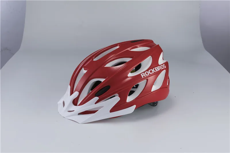 ROCKBROS велосипедный шлем с козырьком съемные Магнитные очки 2 линзы MTB Горный шоссейный велосипед Велоспорт сверхлегкие шлемы Защитная крышка