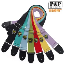 

Adjustable Acoustic Electric Guitar Strap Cotton With Leather Various Colour Ends Acoustic Guitar Bass Strap Belt Accessories