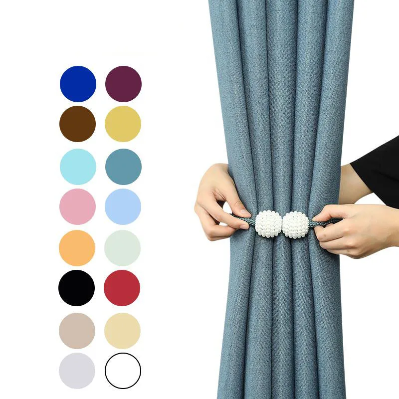 1pc Pearl Magnetic Curtain Clip Holders Tieback Buckle Clips Hanging Ball Tie Back Accessories Home Decor | Дом и сад