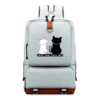 

Love You Love Me Cat Print Men Women Travel Laptop Backpack Eastpack College School Bag Teenagers Daily Bagpack Rucksacks Custom