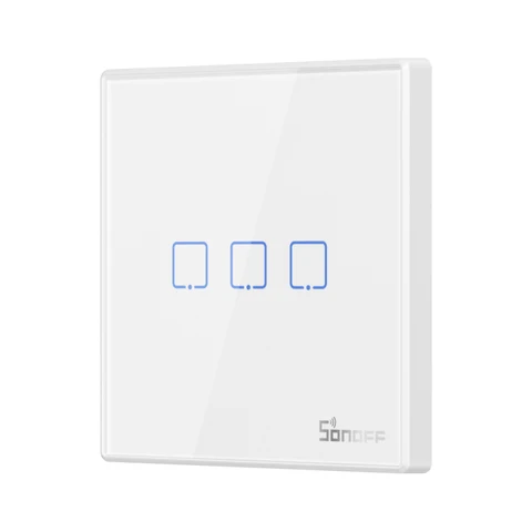 T2EU-RF 433MHz Smart Wall Switch Wireless Stick-on RF Remote Controller 2-Way Control For 4CHPROR3 SlampherR2 TX Series