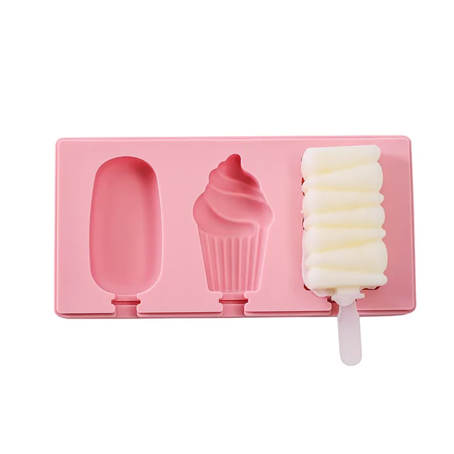Welltop Moule A Glace En Silicone 9 Psc Moule De Sucette Glacee Avec Batons En Plastique Colores Moule œuf Ice Cream Recipient De Stockage Des Aliments Pour Bebe Enfants Moules A Glace
