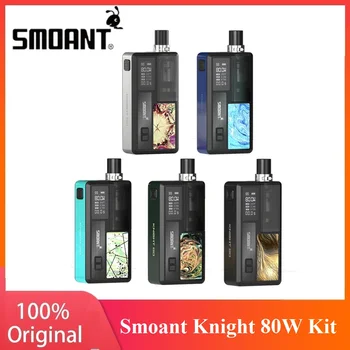 

Smoant Knight 80W Kit Rebuildable RBA Pod 0.96 inch OLED Screen Powered by 18650 TC Box Mod Pod Kit VS Vinci X / Battlestar Baby