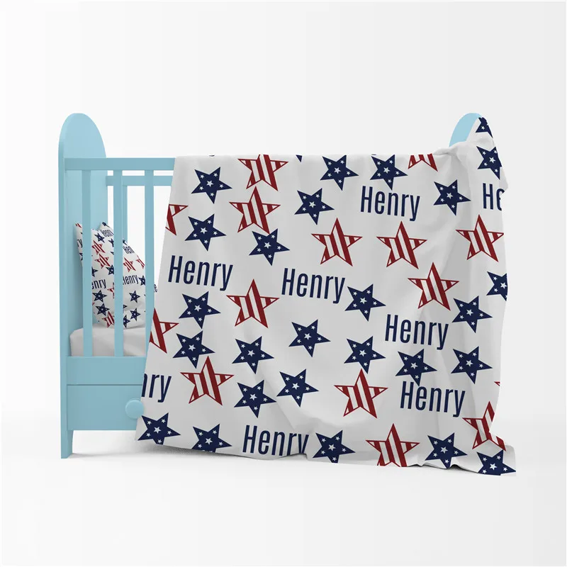 Personalised Baby Swaddle Newborn Baby Blanket Swaddling Cotton Name Vintage Floral Infant Baby Bedding Gift Crib Bed Blanket