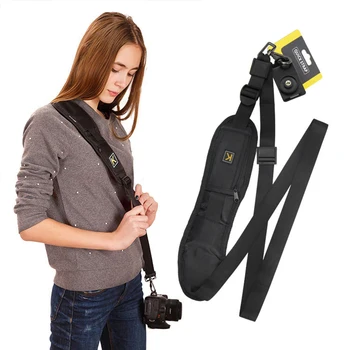 

High Quality K Portable Shoulder Camera Strap Quick Carry Speed Sling soft Shoulder Sling Belt Neck Strap For Camera DSLR Black