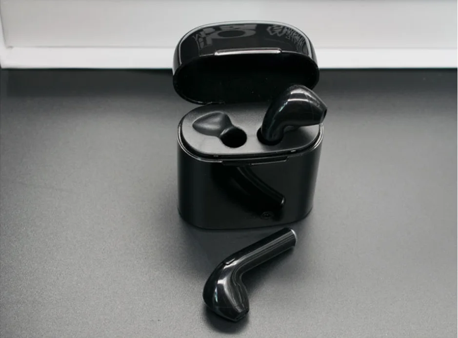 black Новое поступление Xeno i7 TWS, мини беспроводные Bluetooth наушники, стерео наушники-вкладыши, гарнитура с зарядным устройством, микрофон для iphone, huawei и т. Д - Цвет: black