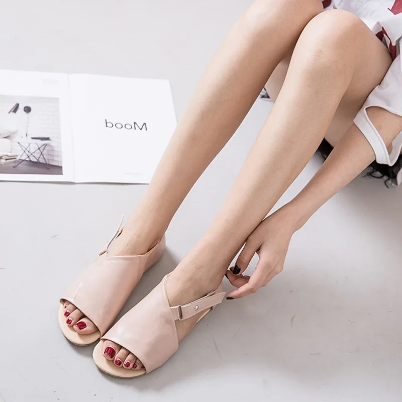 

Sandals Mia Percy Women's Summer Gladiator Sandals Flat Heel Versatile Flat Korean-style Students Outer Wear Fashion Slippers Ti