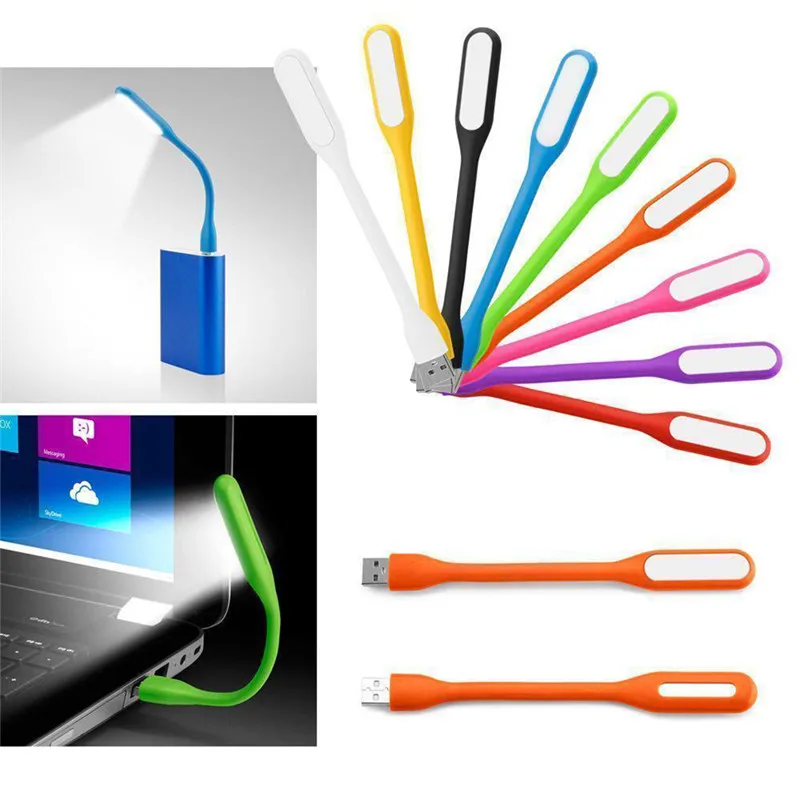 Mini USB Flexible LED Book Lamp 5V 1.2W Brightness Reading Lights Portable Easy Carrier Support for Computer Power Bank Laptop meetoo 28leds reading lamp led usb book light ultra bright flexible 4 colors for laptop notebook pc computer 1pcs new arrival