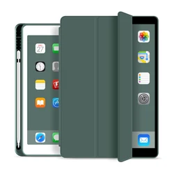 Coque intelligente avec porte crayon pour iPad, étui pour iPad 2021 10.2 2020 2019 2018 Mini 5 Pro 11 9.7 Air 3 4 10.5 8ème 7ème 6ème génération 