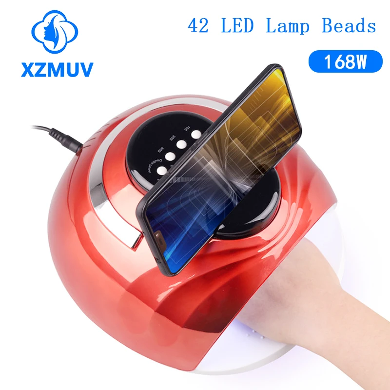 XZM по 168 Вт высокой мощности Мощность светодиодная УФ лампа для ногтей Lampara гели Unhas лампе режущей