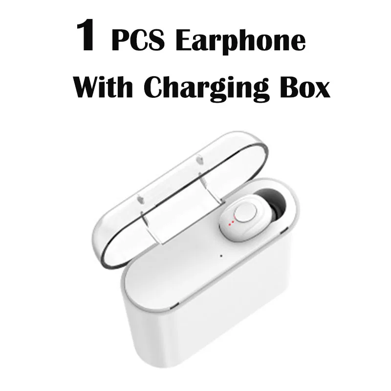 1 Earphone Wireless Bluetooth Headphones For Xiaomi Redmi Note 8 7 Pro 6 4 4X 5A Prime K20 Pro 8 7 6A 5 4A Y3 Earphones With Charging Box - Цвет: 1 Earphone