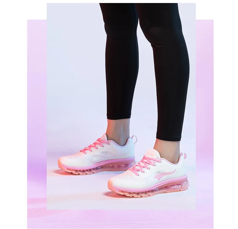 Onemix/Женская обувь для бега; женская спортивная обувь; кроссовки; амортизирующая подушка; дышащая трикотажная сетка; вамп для прогулок на открытом воздухе