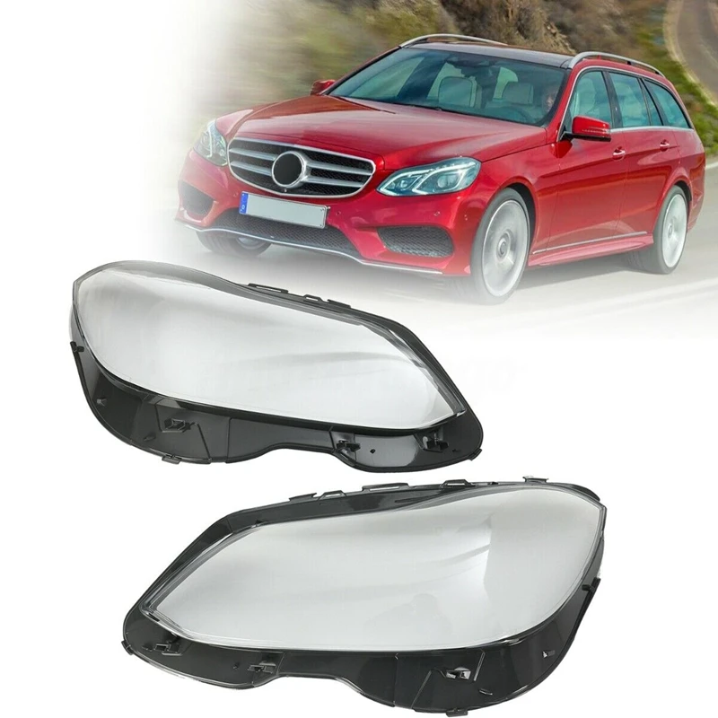 2 шт Передняя фара Крышка лампы Замена объектива для Mercedes-Benz E Class W212 E350 14-16