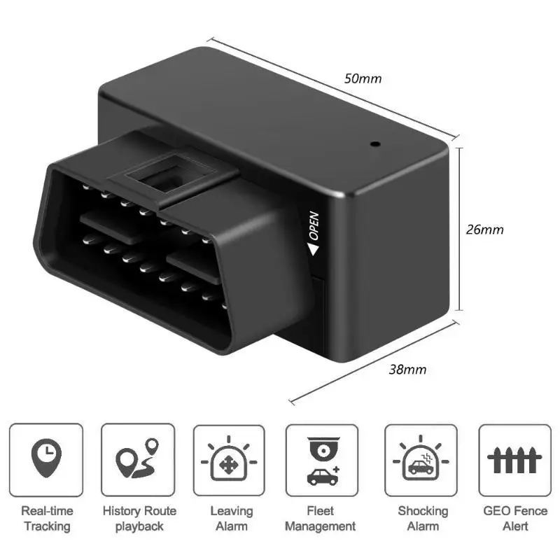 Автомобильный GSM 16 Pin OBD2 устройство слежения gps + Beidou локатор с приложением для Android