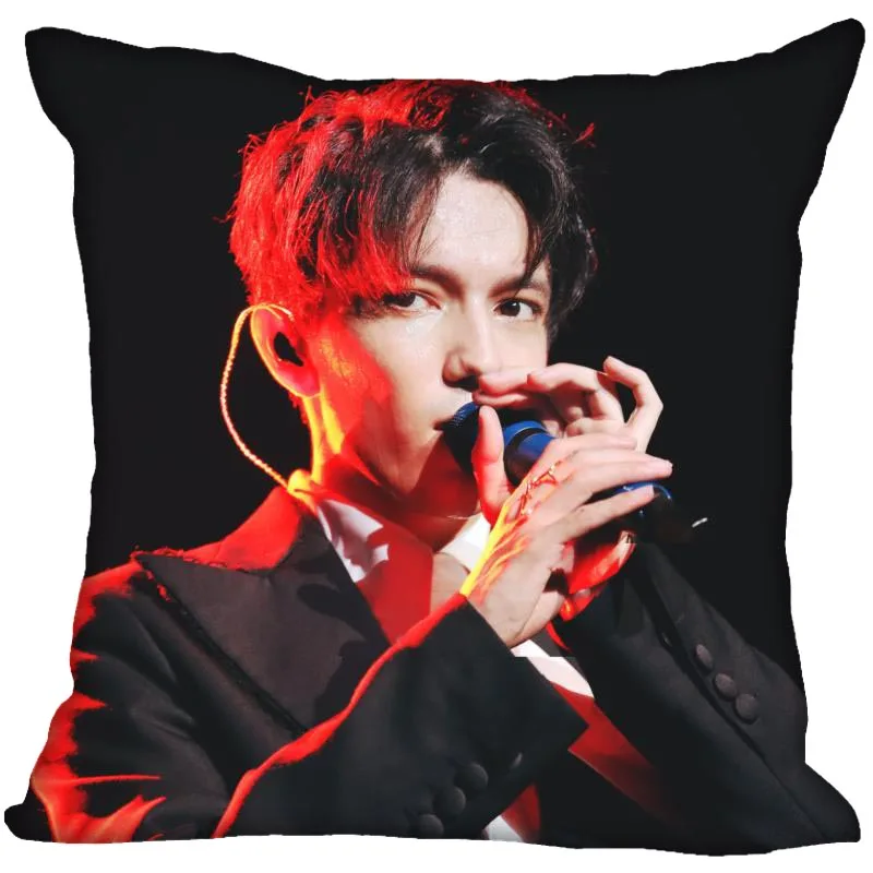 HEARMNY Singer Dimash наволочка для спальни подарок для украшения дома квадратная наволочка для подушки на молнии наволочки атласная мягкая ткань - Цвет: 1